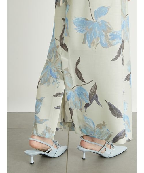 フラワーペイントタイトスカート 予めご了承ください