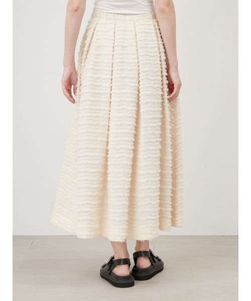 タックボリュームシャギーフレアロングスカート 予めご了承ください