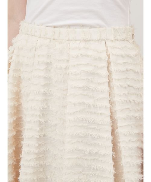 タックボリュームシャギーフレアロングスカート 予めご了承ください