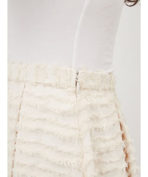 タックボリュームシャギーフレアロングスカート 予めご了承ください