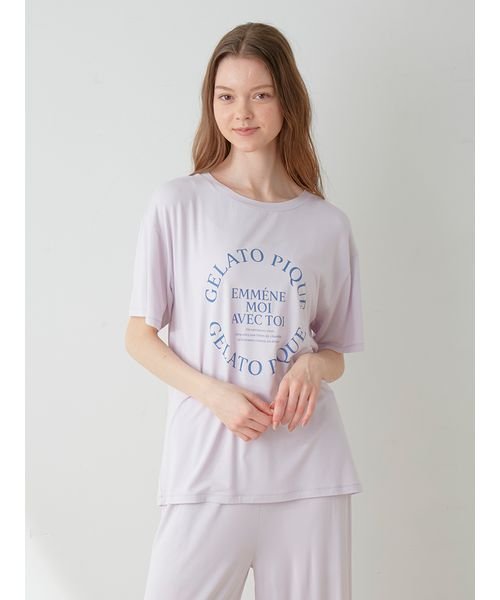 gelato pique(gelato pique)/トラベルレーヨンロゴTシャツ/img12