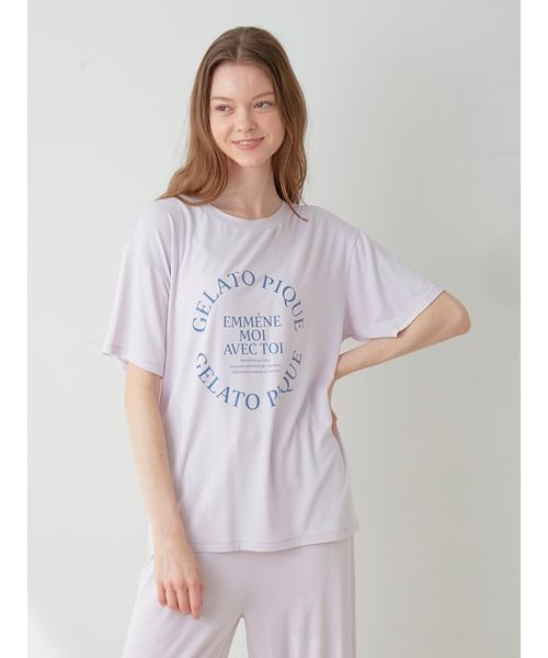 gelato pique(gelato pique)/トラベルレーヨンロゴTシャツ/img13