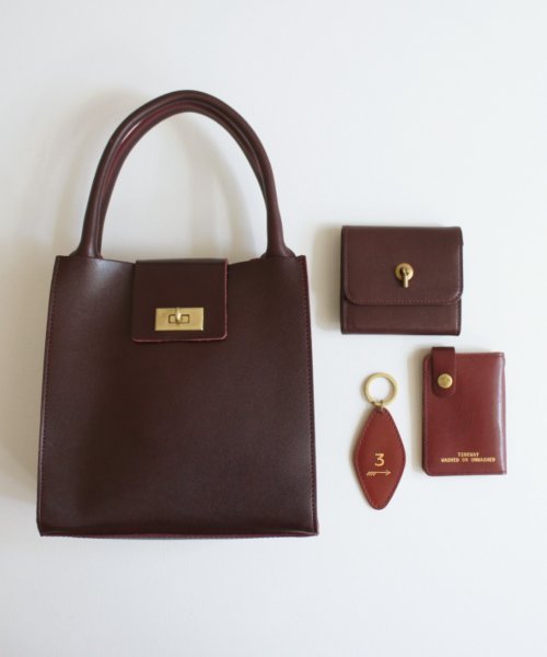 【TIDEWAY / タイドウェイ】MOSS METAL TWIST TOTE / モス メタルツイストトートバッグ ハンドバッグ 本革 牛革 TIDEWAY タイドウェイ