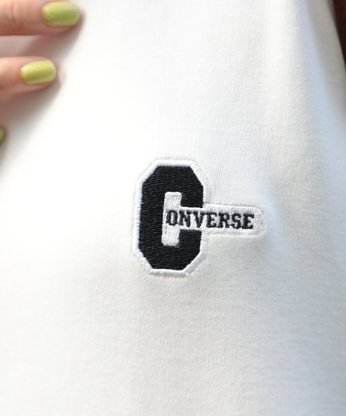 CONVERSE(コンバース)/SETUP7別注商品◎【CONVERSE / コンバース】ワンピース 長袖　ロングワンピース マキシワンピ 袖ボリューム Aライン ワンポイント刺繍 ラグラン/img27