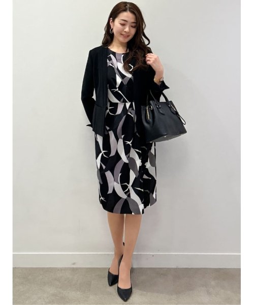 【洗える/日本製/セレモニー/オフィス】女性らしいシルエットと着心地の良さが叶うノーカラージャケット 