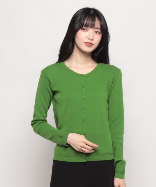 BENETTON (women)(ベネトン（レディース）)/コットン100％無地クルーネック長袖カーディガン/img28