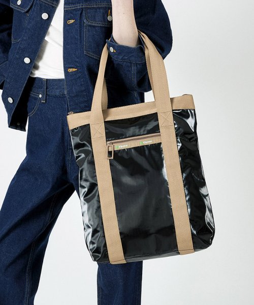 N/S ZIP TOTE50THブラックシャイン N/S ZIP