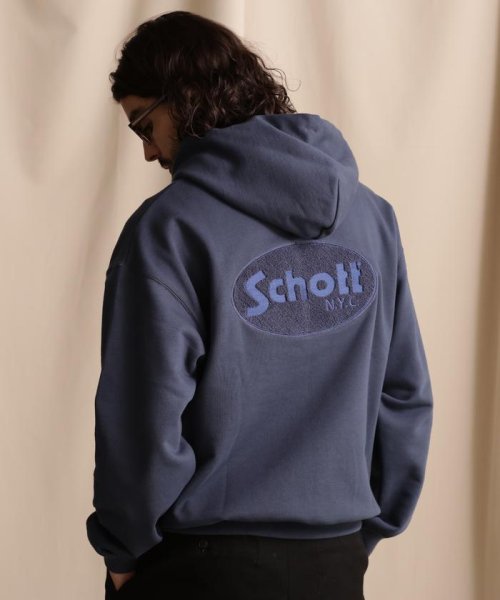 Schott(ショット)/WEB LIMITED/HOODED SWEAT OVAL CHENILLE LOGO/オーバル ロゴ パーカー /img28