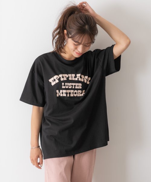 ad thie(アドティエ)/LUSTER切替Tシャツビックシルエット サイドステッチ 半袖 ロング丈 チュニック 夏/img12