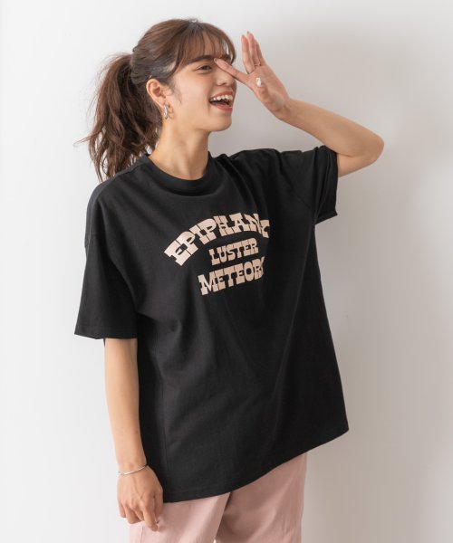 ad thie(アドティエ)/LUSTER切替Tシャツビックシルエット サイドステッチ 半袖 ロング丈 チュニック 夏/img13