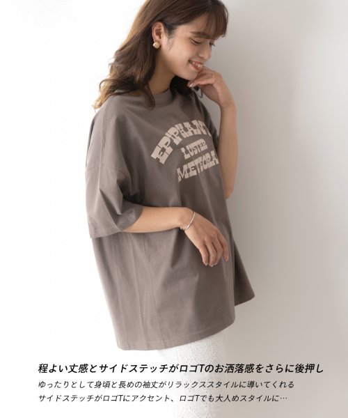 ad thie(アドティエ)/LUSTER切替Tシャツビックシルエット サイドステッチ 半袖 ロング丈 チュニック 夏/img18