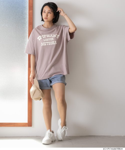 ad thie(アドティエ)/LUSTER切替Tシャツビックシルエット サイドステッチ 半袖 ロング丈 チュニック 夏/img22