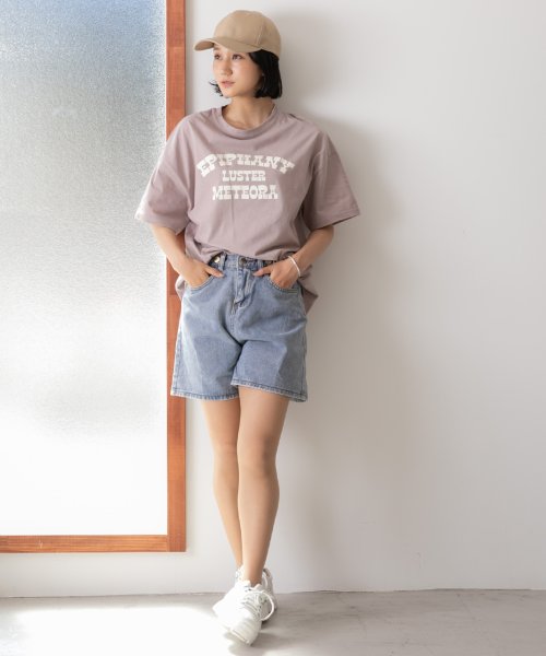 ad thie(アドティエ)/LUSTER切替Tシャツビックシルエット サイドステッチ 半袖 ロング丈 チュニック 夏/img23