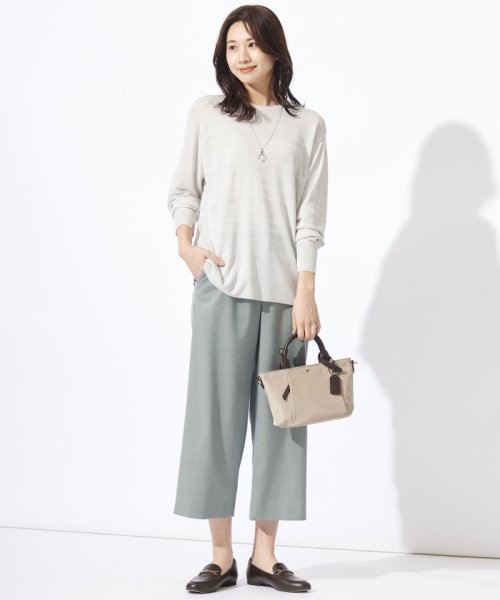 J.PRESS LADIES（LARGE SIZE）(J．プレス　レディス（大きいサイズ）)/【WEB限定カラーあり・洗える】SILKY RAYON STRETCH ボーダー ニット/img03