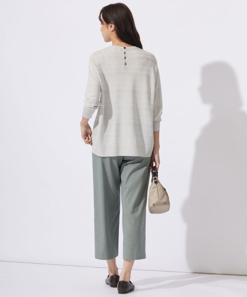 J.PRESS LADIES（LARGE SIZE）(J．プレス　レディス（大きいサイズ）)/【WEB限定カラーあり・洗える】SILKY RAYON STRETCH ボーダー ニット/img04