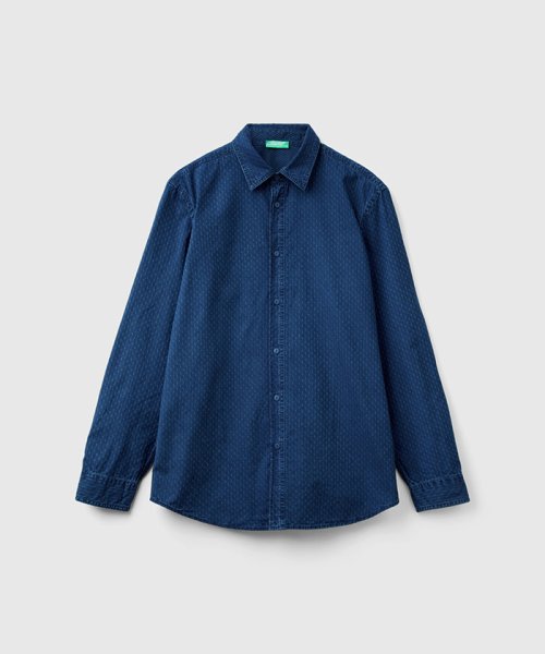 BENETTON (mens)(ベネトン（メンズ）)/長袖コットンドビーウォッシュデニムシャツ/img02