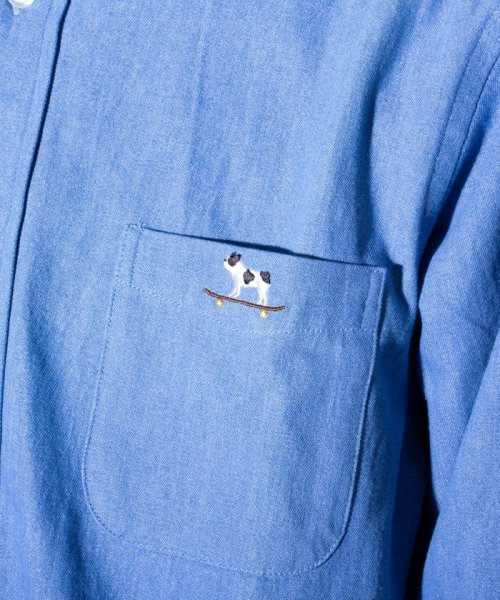 GLOSTER(GLOSTER)/【GLOSTER/グロスター】フレンチブルドッグ刺繍 ボタンダウンシャツ ワンポイント刺繍/img26