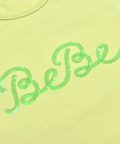 BeBe(ベベ)/オーロラスパンコールロゴフリル袖Tシャツ(100~150cm)/img16