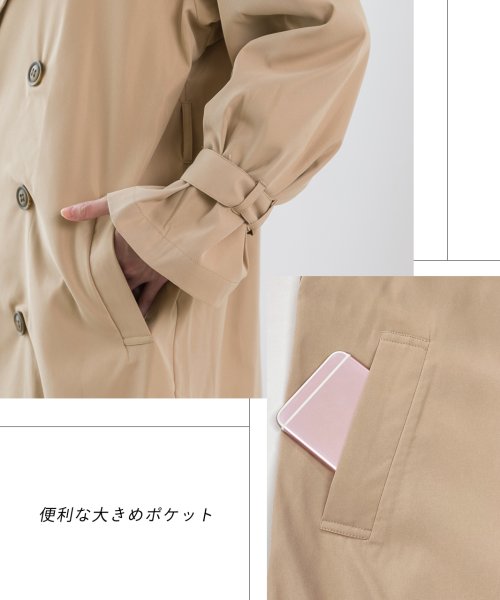 ad thie(アドティエ)/キャンディースリーブ ステンカラー トレンチコート 秋服 秋 冬服 冬/img05