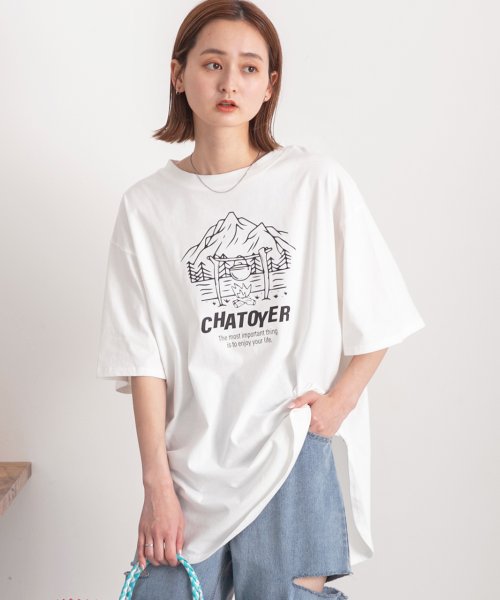 ad thie(アドティエ)/裾ラウンド・オーバーサイズ キャンプモチーフロゴTシャツ/img07