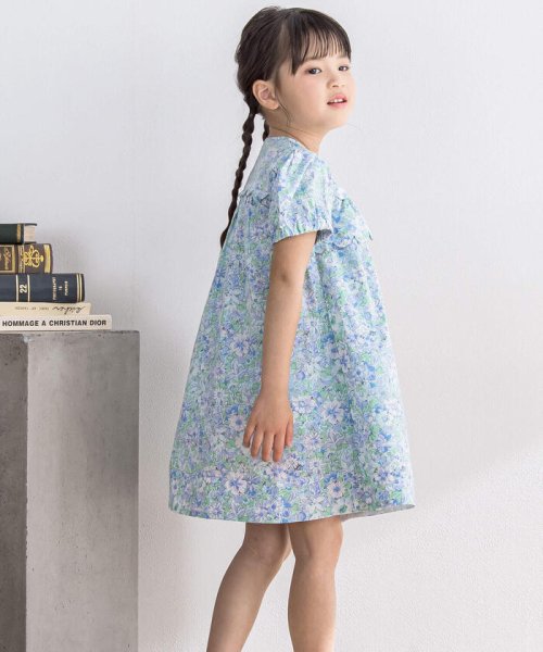 BeBe Petits Pois Vert(ベベ プチ ポワ ヴェール)/パステル花柄スカラップワンピース(95~150cm)/img03