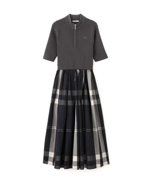 ハーフジップニットドッキングワンピース 予めご了承ください