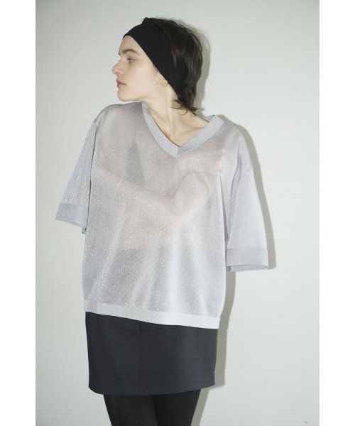 CLANE(クラネ)/SHEER  VNECK KNIT TOPS/img09