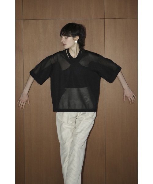 CLANE(クラネ)/SHEER  VNECK KNIT TOPS/img17