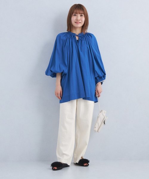 green label relaxing(グリーンレーベルリラクシング)/［size SHORT/TALLあり］BREEZE LINEN ブリーズリネン ワイド パンツ ホワイト/img08