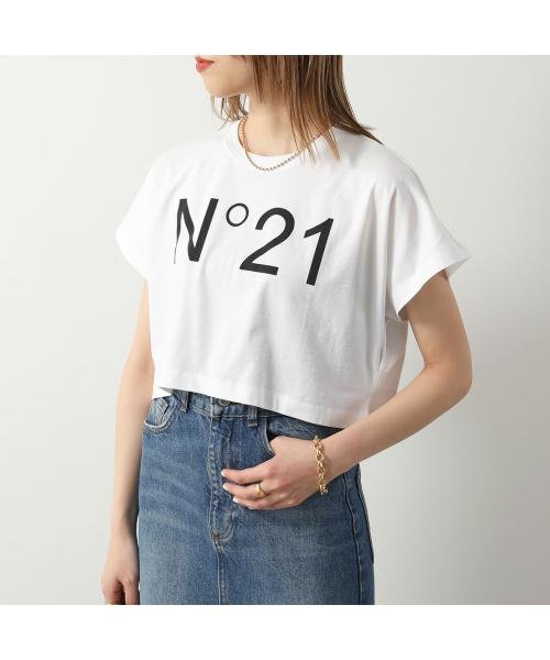 N°21(ヌメロ ヴェントゥーノ)/N°21 KIDS Tシャツ N21558 N0153 半袖 クロップド丈/img01