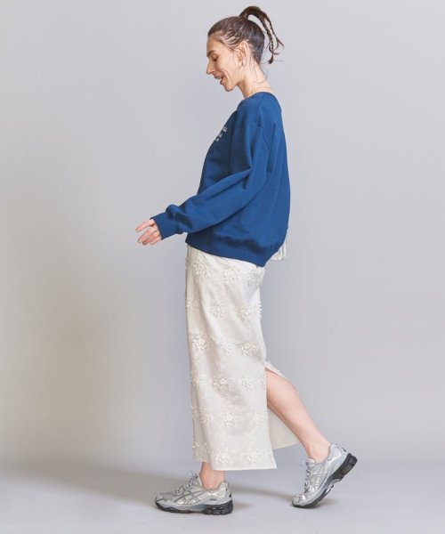 セール】セルロースナイロン エンブロイダリー ロングスカート  