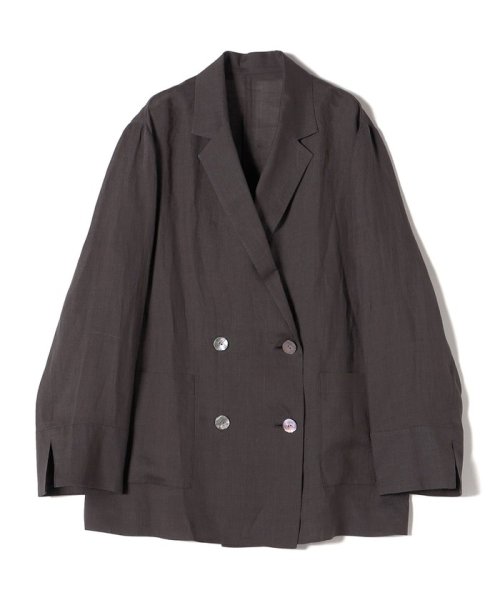 〈手洗い可能〉ラミー シアー ジャケット 商品説明―24SS―素材感とシルエットでおしゃれな着こなしが叶うジャケット■デザインテーラードのダブル W1679500724(12980円)