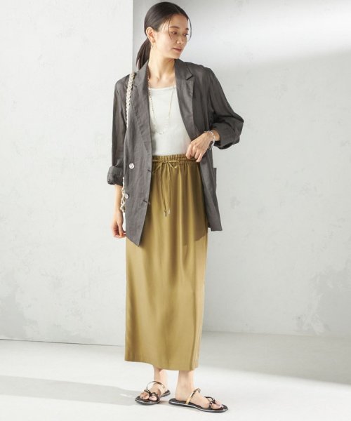 〈手洗い可能〉ラミー シアー ジャケット 商品説明―24SS―素材感とシルエットでおしゃれな着こなしが叶うジャケット■デザインテーラードのダブル W1679500724(12980円)