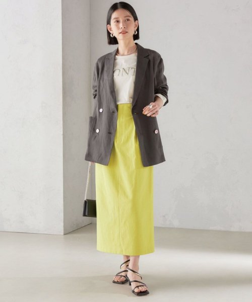 〈手洗い可能〉ラミー シアー ジャケット 商品説明―24SS―素材感とシルエットでおしゃれな着こなしが叶うジャケット■デザインテーラードのダブル W1679500724(12980円)