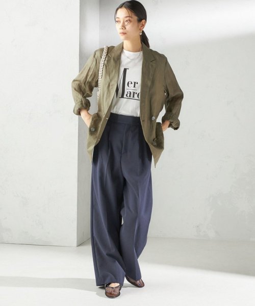 〈手洗い可能〉ラミー シアー ジャケット 商品説明―24SS―素材感とシルエットでおしゃれな着こなしが叶うジャケット■デザインテーラードのダブル W1679500724(12980円)