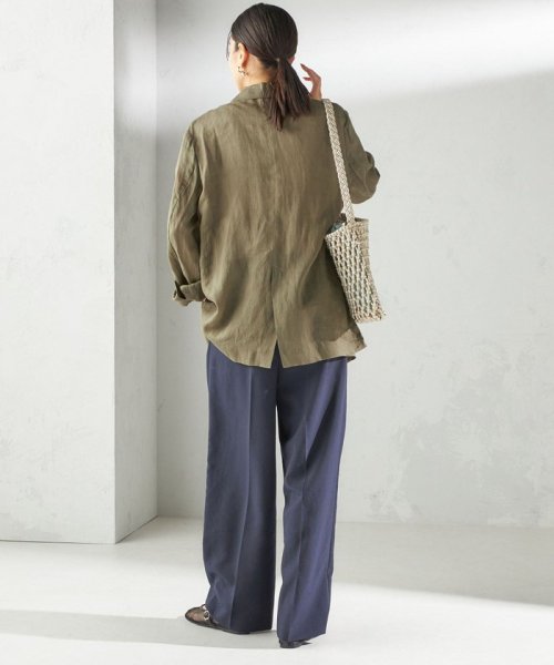 〈手洗い可能〉ラミー シアー ジャケット 商品説明―24SS―素材感とシルエットでおしゃれな着こなしが叶うジャケット■デザインテーラードのダブル W1679500724(12980円)