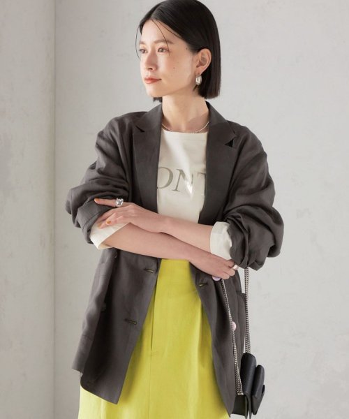 〈手洗い可能〉ラミー シアー ジャケット 商品説明―24SS―素材感とシルエットでおしゃれな着こなしが叶うジャケット■デザインテーラードのダブル W1679500724(12980円)