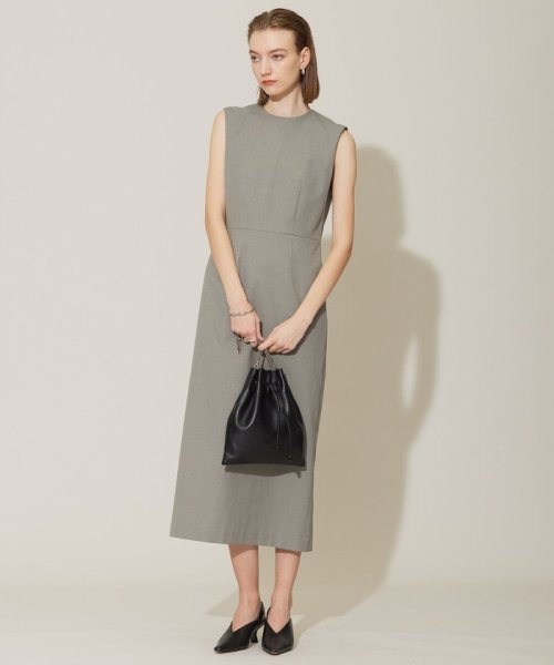 【接触冷感・UVケア・撥水・洗える】 LooseWeave ノースリーブワンピース 