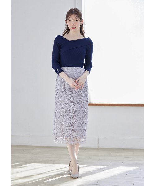 ケミカルフラワーレースタイトスカート ジャスグリッティー ぎこちな 