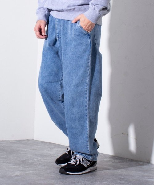 【限定展開】【GLOSTER/グロスター】デニムワイドパンツ イージーテーパードパンツー 人気・おすすめ｜使いやすい・旅行におすすめ セール中 全国発送 即出荷モデル