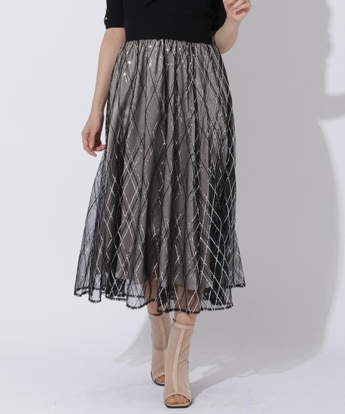And Couture(アンドクチュール)/ウエストリブスパンコール刺繍スカート/img22