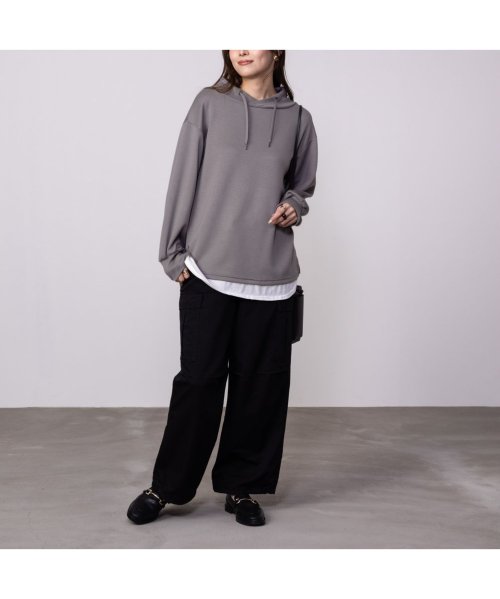 MAC HOUSE(women)(マックハウス（レディース）)/URBAN COLLECTION アーバンコレクション エアスムージー ポンチ素材 フェイクレイヤードプルオーバー 133－2417/img07