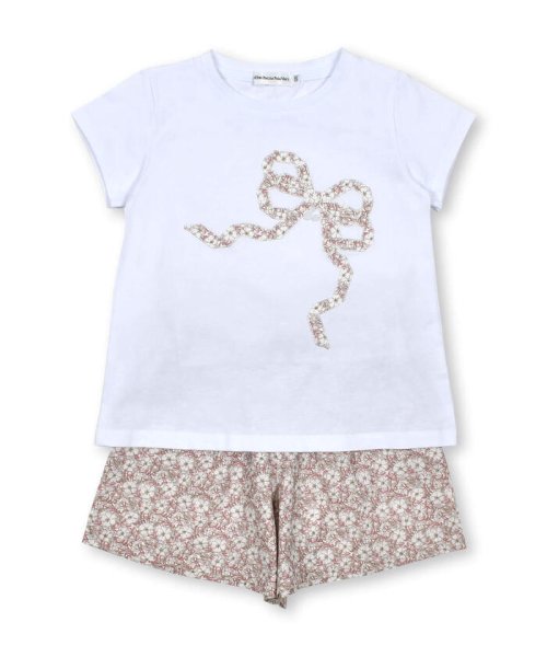 BeBe Petits Pois Vert(ベベ プチ ポワ ヴェール)/花柄リボンTシャツセットアップ(95~150cm)/img04