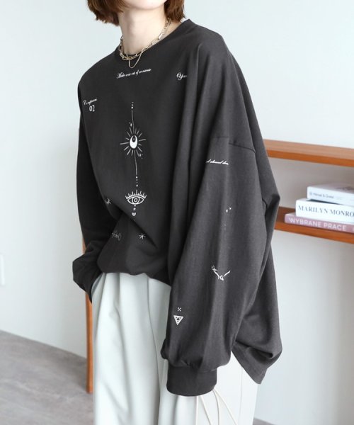 reca(レカ)/タトゥーデザインプリントTシャツ(R24111－k)/img03