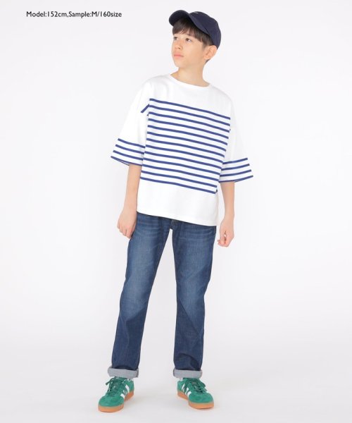 SHIPS KIDS(シップスキッズ)/Lee:100～160cm / リブ ストレッチ テーパード デニム/img03