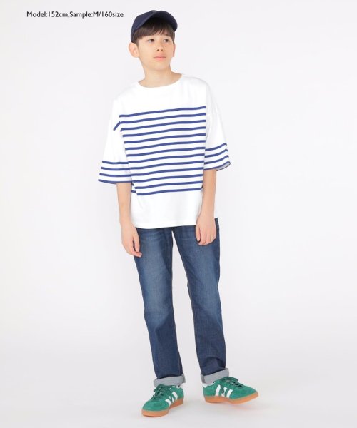 SHIPS KIDS(シップスキッズ)/Lee:100～160cm / リブ ストレッチ テーパード デニム/img04