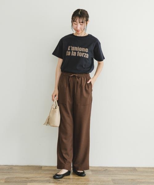 ITEMS URBANRESEARCH(アイテムズ アーバンリサーチ（レディース）)/リネンライクイージーワイドパンツ/img03