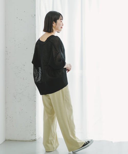 ITEMS URBANRESEARCH(アイテムズ アーバンリサーチ（レディース）)/リネンライクイージーワイドパンツ/img21