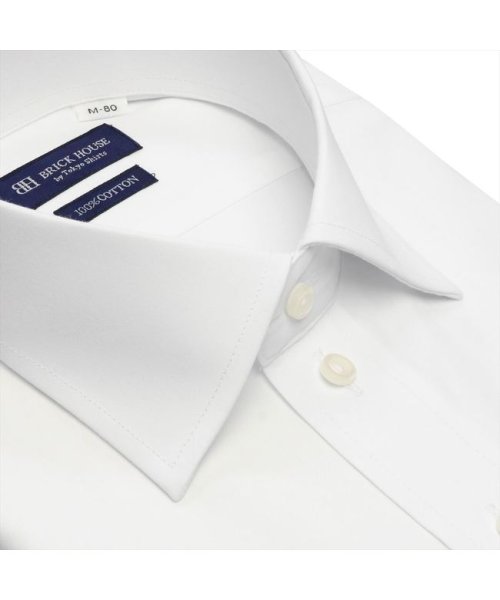 TOKYO SHIRTS(TOKYO SHIRTS)/【定番・透け防止】 形態安定 ワイドカラー 綿100% 長袖 ワイシャツ/img02
