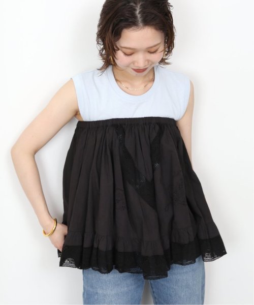 【crinkle crinkle crinkle】SLOBE別注 2way embroideryミニスカート crinkle SLOBE